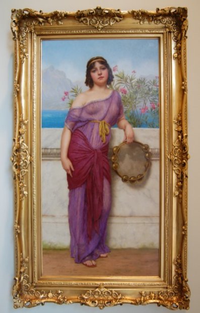 J W Godward Girl With a Tambourine